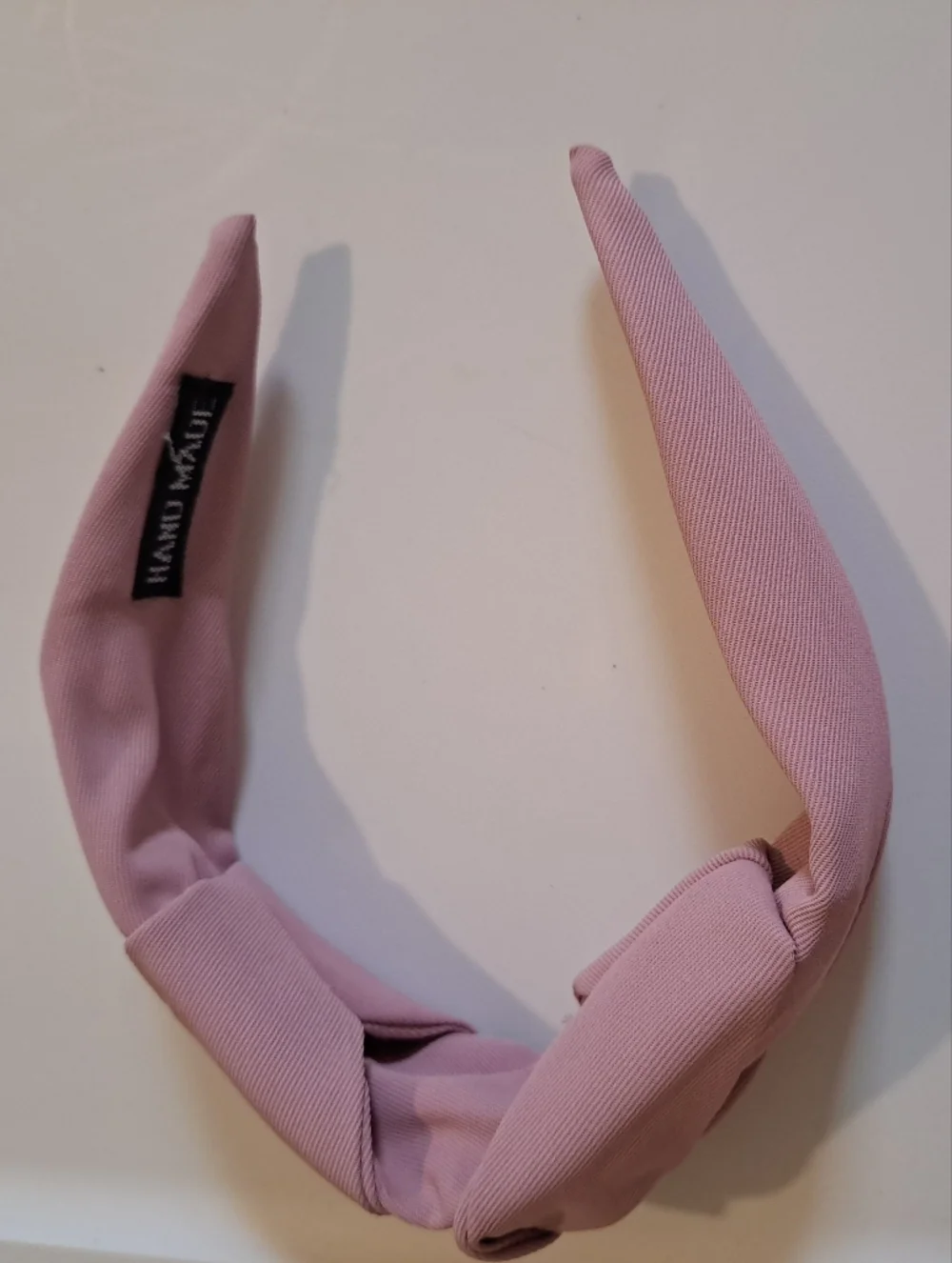 Hand Made Mauve Pink Wide Knot Headband